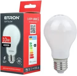 Лампа ЛЕД 10 Вт А60 4200К Е27 ETRON Light Power ELP-008 - PRORAB