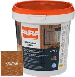 Лазурь для древесины AURA ColorWood 0,75л каштан. - PRORAB