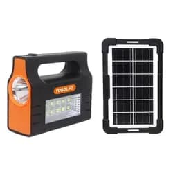 Зарядная станция с лампами YoboLiFE LM-3603 3605, 6000 mAh Оригінал, Power bank, 3 шт лампы, солнечная панель - PRORAB