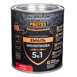 Краска молотковая 5 в 1 PROTEX Hammer Paint 2,0кг темно-коричневая - PRORAB