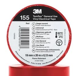 Изоляционная лента 3M красная 19мм*0,13*20м - PRORAB