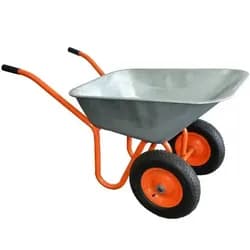 Тачка строительная проф КРОК 2-х колесная 90л 180кг d400мм 21141 - PRORAB