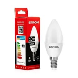 Лампа ЛЕД ETRON Light 10 Вт А65 4200К Е14 ELP-020 - PRORAB