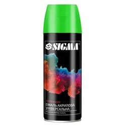 Эмаль аэрозольная акриловая флуоресцентная 400мл RAL 6038 зеленый SIGMA (2736211) - PRORAB