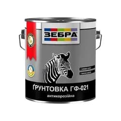 Грунтовка антикоррозионная ZEBRA ГФ-021 0,9 кг 87 красно-коричневая - PRORAB
