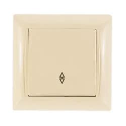 Выключатель LUXEL Primera 1-й проходной крем - PRORAB