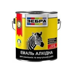 Эмаль алкидная ZEBRA ПФ-116 2,8 кг 87 красно-коричневая - PRORAB