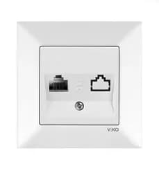 Розетка TF VIKO Meridian 1-я белая - PRORAB