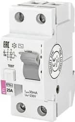 Дифференциальное реле ETI EFI6-2 25/0,03 тип AC 6kA 2062132 - PRORAB