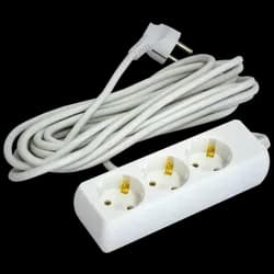 Удлинитель G3W5M 3гнил./5м 16А 3,0х1,0 белый (GRUNHELM) - PRORAB