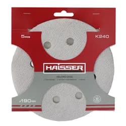 Круг шлифовальный HAISSER 190 мм P240 с отверстиями, упаковка 5 шт. - PRORAB