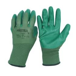 (211434) Рукавички поліестер зелені з фігурним латексним покриттям з підв. HAISSER - PRORAB