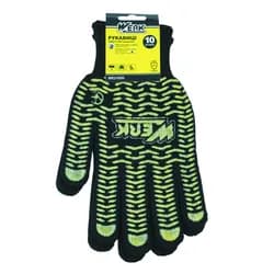 Перчатки WERK ХБ черные, желтый ПВХ WE2165Н - PRORAB