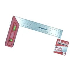 Кутник будівельний з пласт. ручкой та рівнем, лінийка нерж. сталь 250 мм HAISSER - PRORAB