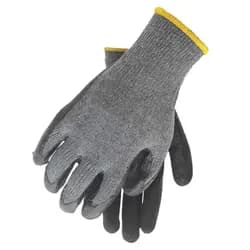 (WE2134) Перчатки трикотажные серые с латексным покрытием (черный) р. 10 WERK - PRORAB