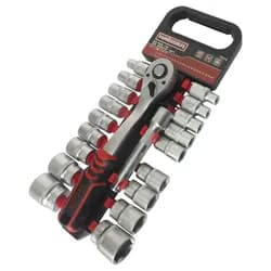 Набор концевых насадок HAISSER 8-32 мм со стружкой. 72 зуб, 1/2+длина 125мм 20 шт. - PRORAB