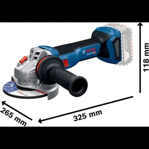 Акумуляторна кутова шліфувальна машина Bosch GWS 18V-11 S (18 В, 2х5 А*год) (06019N4002) - PRORAB image-2