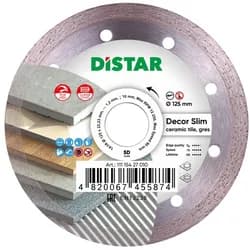 Алмазний відрізний круг Distar Decor Slim 1A1R (125x1.2x8x22.23 мм) (11115427010) - PRORAB