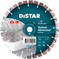 Круг алмазний відрізний Distar Technic Advanced 1A1RSS/C3 (232x22.23 мм, сегментний) (14315086018) - PRORAB