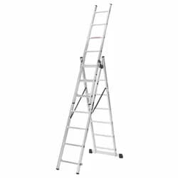 Драбина алюмінієва 3-х секційна LADDER STANDART (3х7 сходинок) (190-9307) - PRORAB