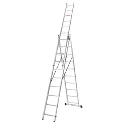 Драбина алюмінієва 3-х секційна LADDER STANDART (3х10 сходинок) (190-9310) - PRORAB