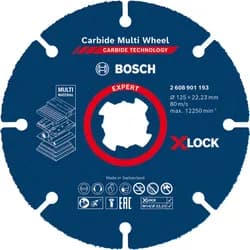 Круг відрізний Bosch Carbide Multi Wheel X-LOCK (125х1х22.23 мм) (2608901193) - PRORAB