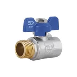 Кран шаровой SD Plus 1/2" ВН для воды (бабочка) SD607W15 - PRORAB