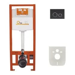 Набор инсталляция 4 в 1 Qtap Nest ST с круглой панелью смыва QT0133M425M11V1146MB - PRORAB