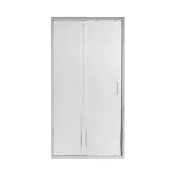 Душевая дверь в нишу Qtap Taurus CRM209-1.C6 90-100x185 см, стекло Clear 6 мм, покрытие CalcLess - PRORAB