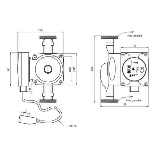 Насос циркуляционный Thermo Alliance LPSA 25/60/180 - PRORAB image-1