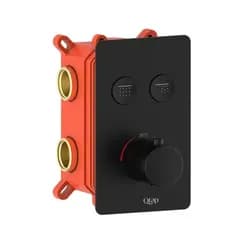 Смеситель для душа Qtap Votice термостатический скрытого монтажа на два потребителя QTVOT6442T105NKB Black Matt - PRORAB