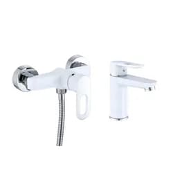 Набор смесителей Latwa 001 + Latwa 010 White - PRORAB