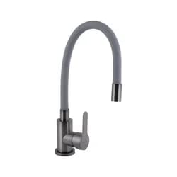 Смеситель для кухни Brinex Pure 015F3 с гибким изливом   Graphite/Grey BRIPUR015F3GRG - PRORAB