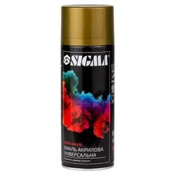 Эмаль аэрозольная акриловая 400мл RAL 1036 золотой глянец SIGMA (2736851) - PRORAB