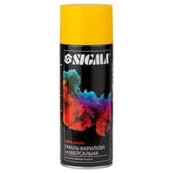 Эмаль аэрозольная акриловая 400мл RAL 1028 желтый глянец SIGMA (2737011) - PRORAB
