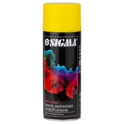 Емаль аерозольна акрилова 400мл RAL 1021 канарково-жовтий глянець SIGMA (2737021) - PRORAB