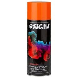 Эмаль аэрозольная акриловая 400мл RAL 2004 оранжевый глянец SIGMA (2737031) - PRORAB