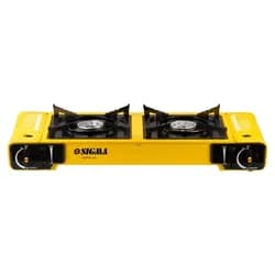 Газовая плита двухконфорочная с пьезоподжигом и адаптером Comfort (кейс) SIGMA (2903461) - PRORAB