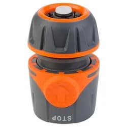 Конектор 1/2" швидкознімний для шланга 1/2" аквастоп (ABS+TPR) FLORA (5015494) - PRORAB