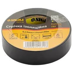 Изолента ПВХ (черная) 0.13мм×19мм×20м Premium SIGMA (8411611) - PRORAB