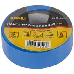 Изолента ПВХ (синяя) 0.13мм×19мм×10м SIGMA (8413401) - PRORAB