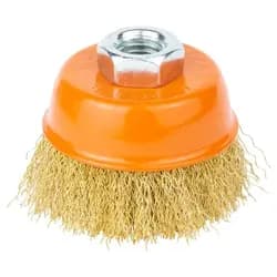 Щетка проволочная чашеобразная Ø65мм М14×2 мм (латунированная) GRAD (9033065) - PRORAB