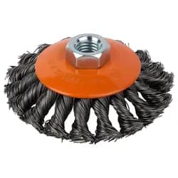 Щітка дротяна конусоподібна Ø100мм М14×2 мм (сталева кручена) GRAD (9040105) - PRORAB