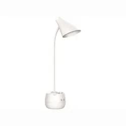 Лампа настольная LED Luxel TL-10W 7W 490Lm 4000K D белая ночн.USB каб.+орган.+сенс.кн. - PRORAB