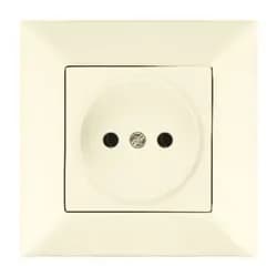 Розетка VIKO Meridian 1-я без заземления крем - PRORAB