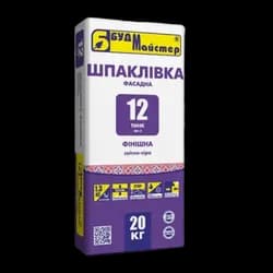 Шпатлевка фасадная БудМастер финиш ТИНК-12 цементная серая 20кг - PRORAB