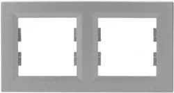 Рамка SCHNEIDER Asfora 2-я горизонтальная алюминий - PRORAB