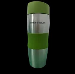 Термокружка GRUNHELM GTC102 из нерж. стали 380мл из силика. накл.зелено - PRORAB