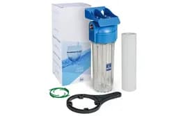 Колба FHPR34- HP1 3/4" 10" прозрачная синяя крышка - PRORAB