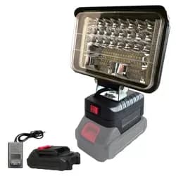 Прожектор светодиодный WORTHAIR 57 35Вт портативный USB 5 А/2А с аккумуляторами - PRORAB